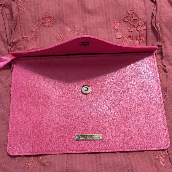 New Juicy Couture Clutch Pink Studded Clutch Make-up Bag - Picture 5 of 5